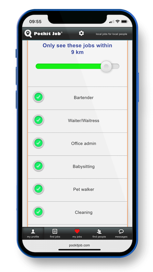 Choose the jobs you are interested in