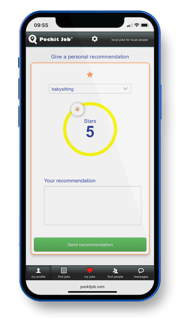 Give and receive recommendations